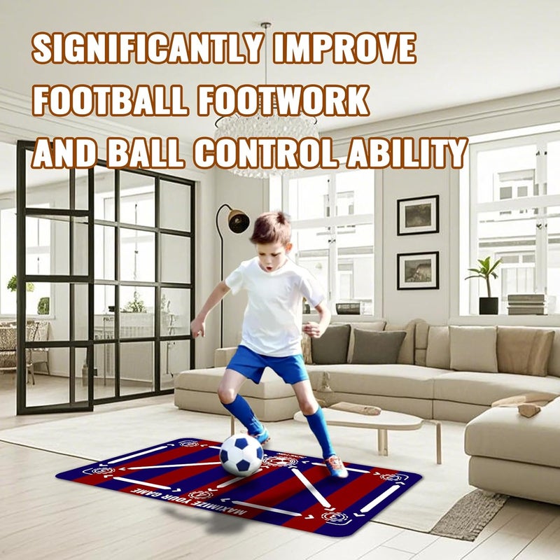 peneyon Soccer Training Mat with Adjustable Soccer Trainer - Non-Slip Soccer Training Equipment for Kids Youth to Boost Speed, Strength & Coordination | Soccer Trainer for Indoor/Outdoor Drills - Image 2